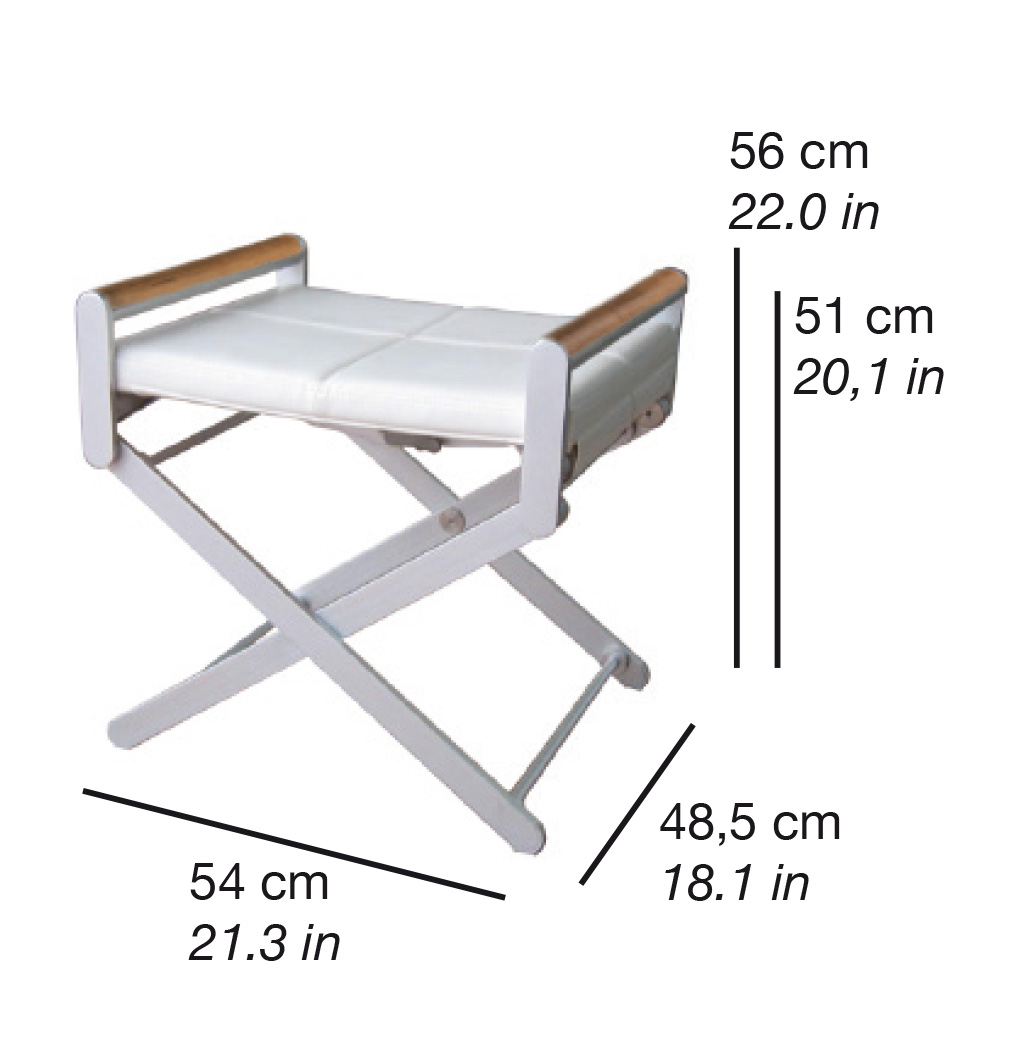 OSKA24 | Silver stool Coussin en cuir synthétique