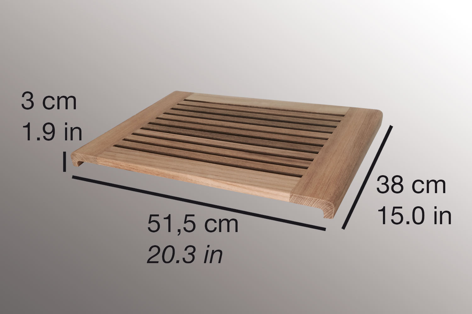 OVAL | Tabouret aver tableau en teck