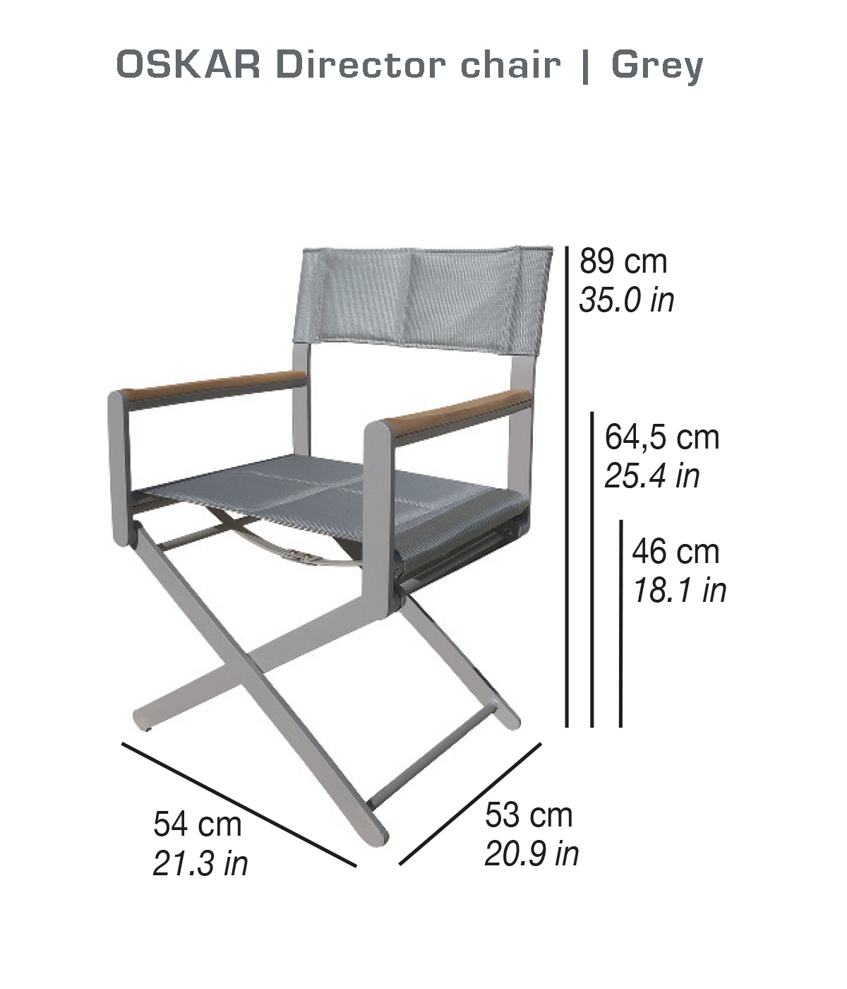 OSKAR Director chair | Grey