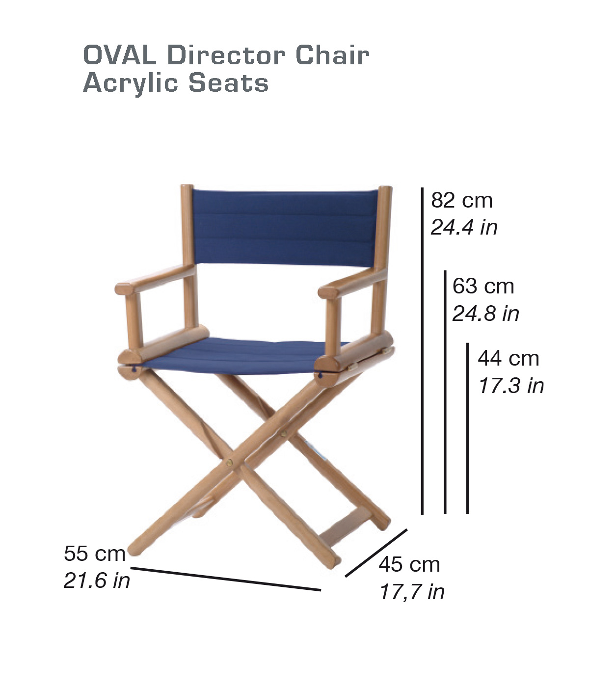 OVAL Director Chair | Acrylic