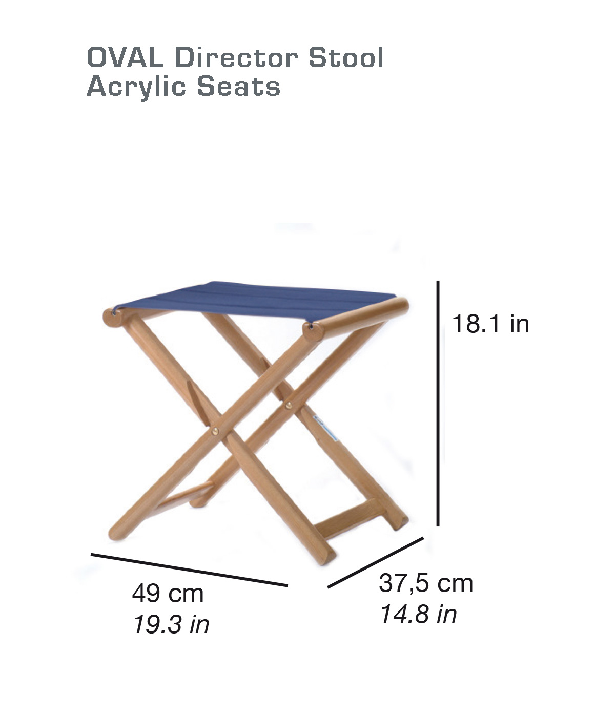 OVAL Director Stool | Acrylic