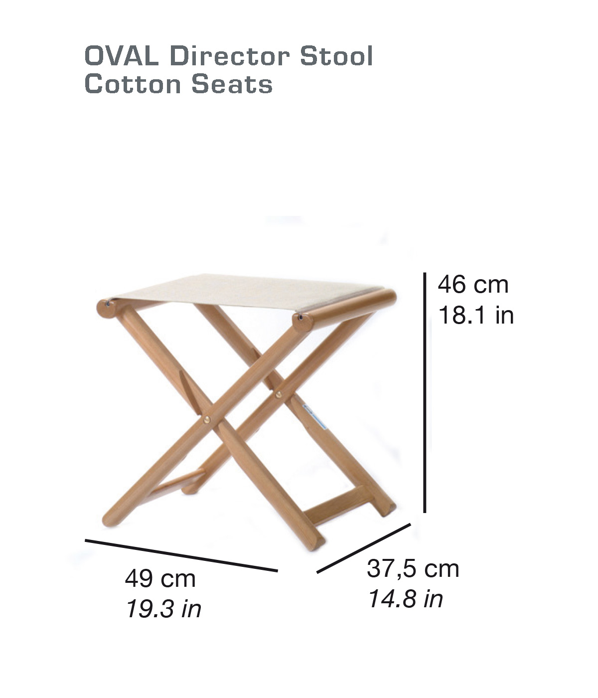 OVAL Director Stool | Cotton