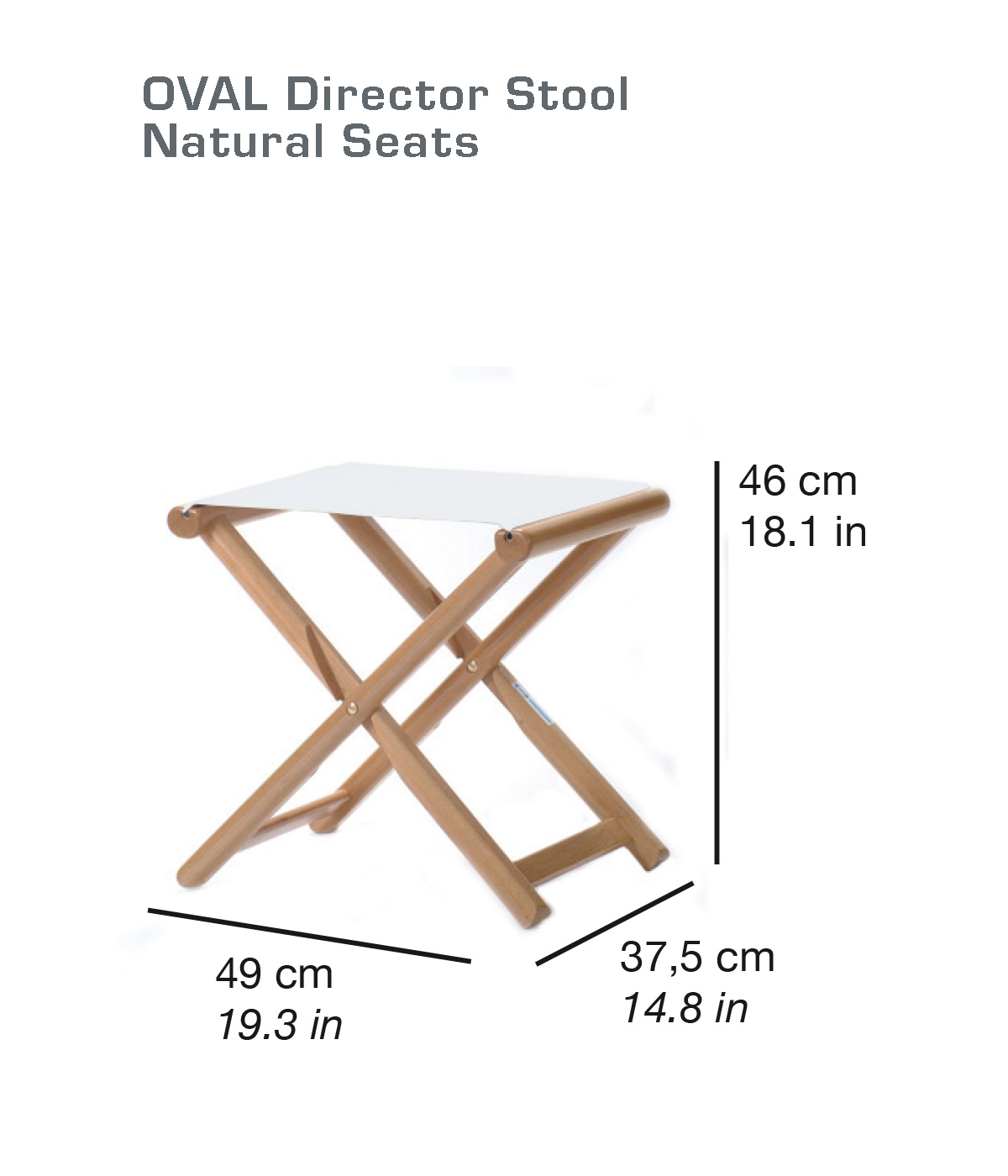 OVAL Director Stool | Natural