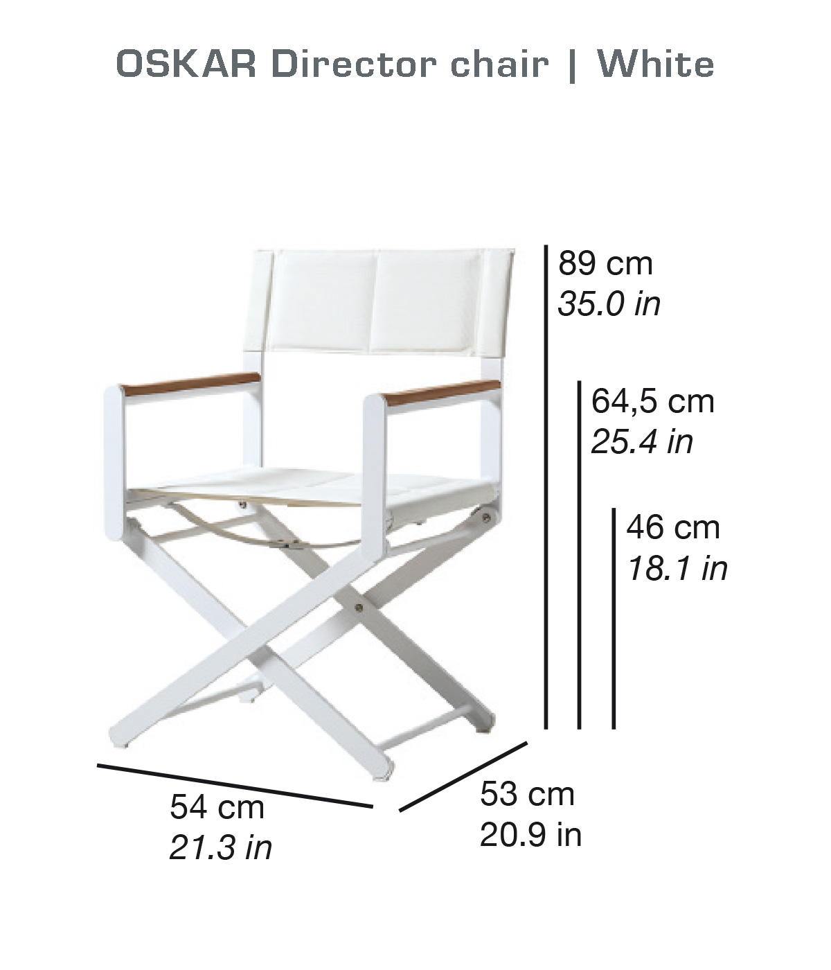 OSKAR Director chair | White