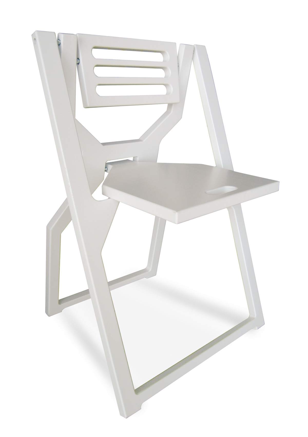 JOLLY WHITE | Folding bamboo chair