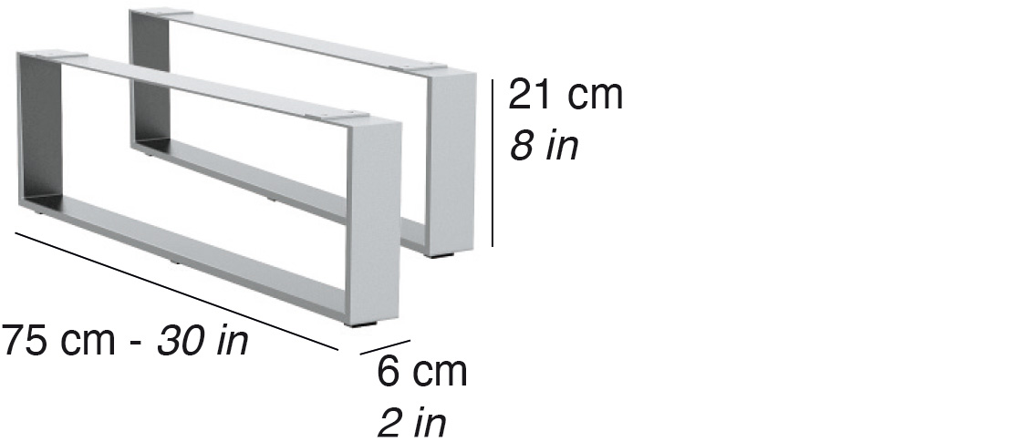 KONFY | KONFPIED Set aluminium Legs (x 2)