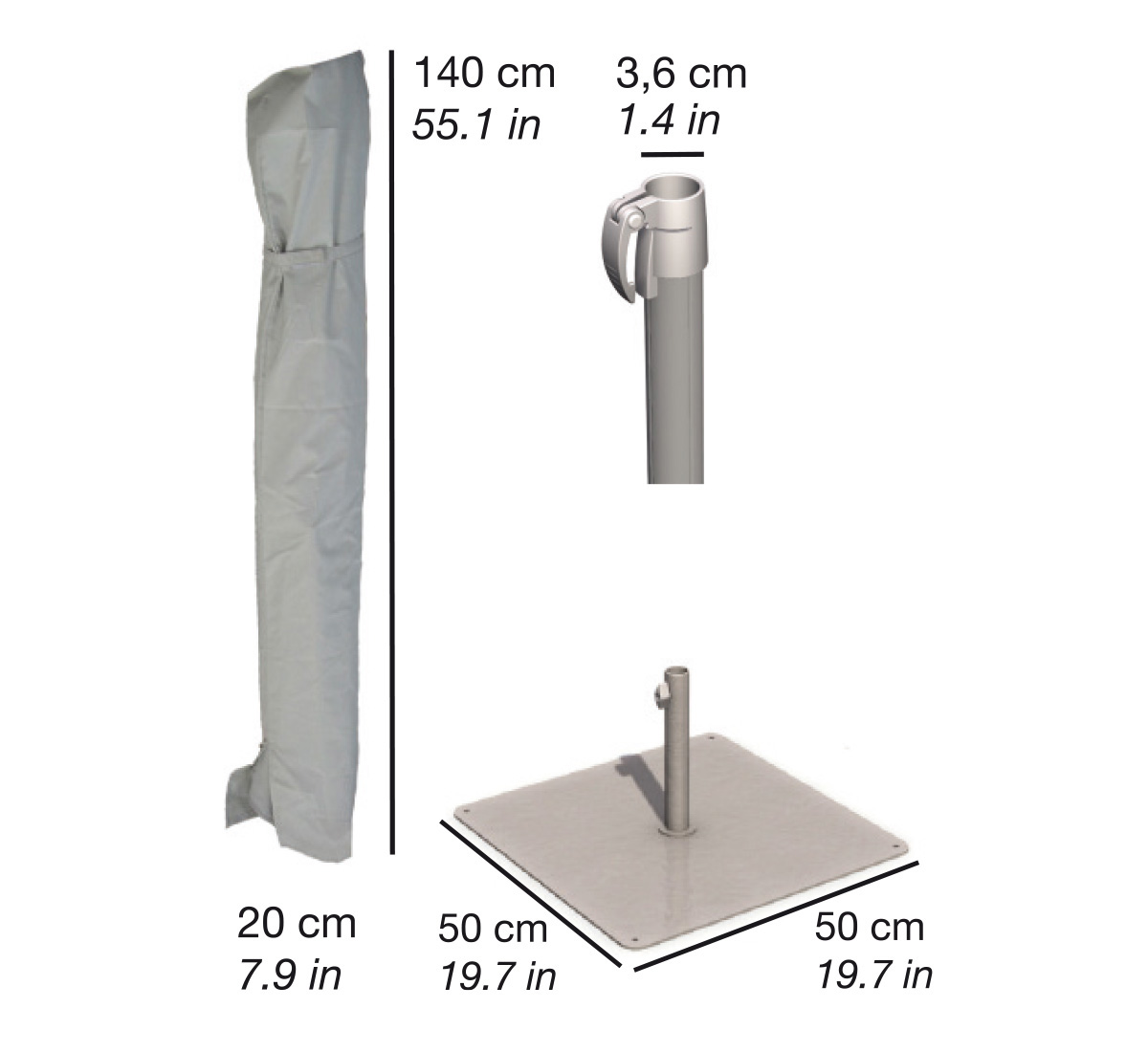 AGILE | Aluminium Parasol