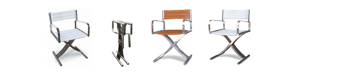 GEORGE | Stainless steel Director Chair