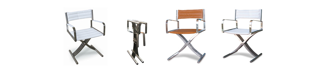 GEORGE | Stainless steel Director Chair