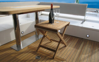 SQUARE | Sgabello in teak