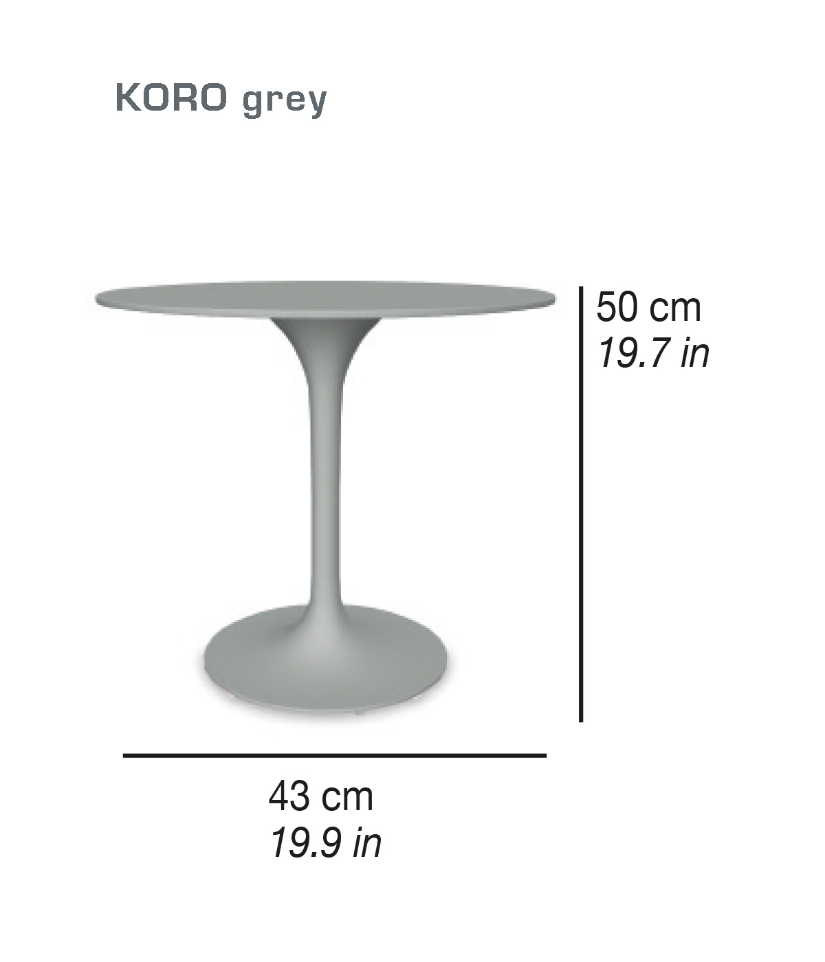 KORO | Side Table | Grey