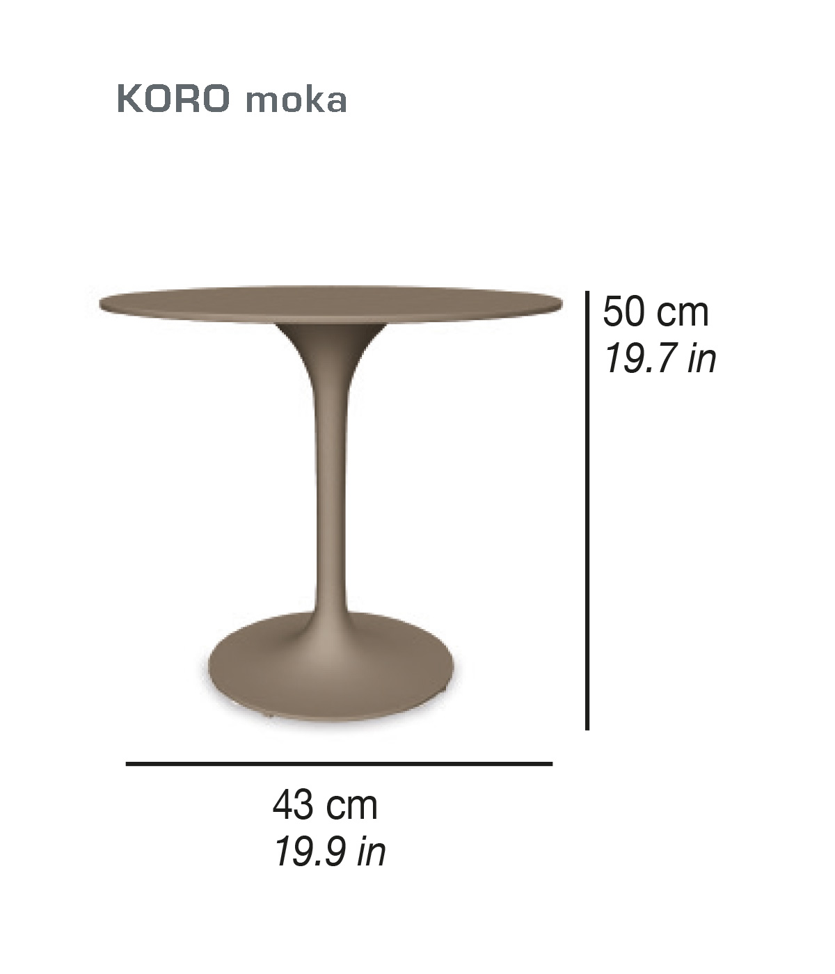 KORO | Side Table | Moka