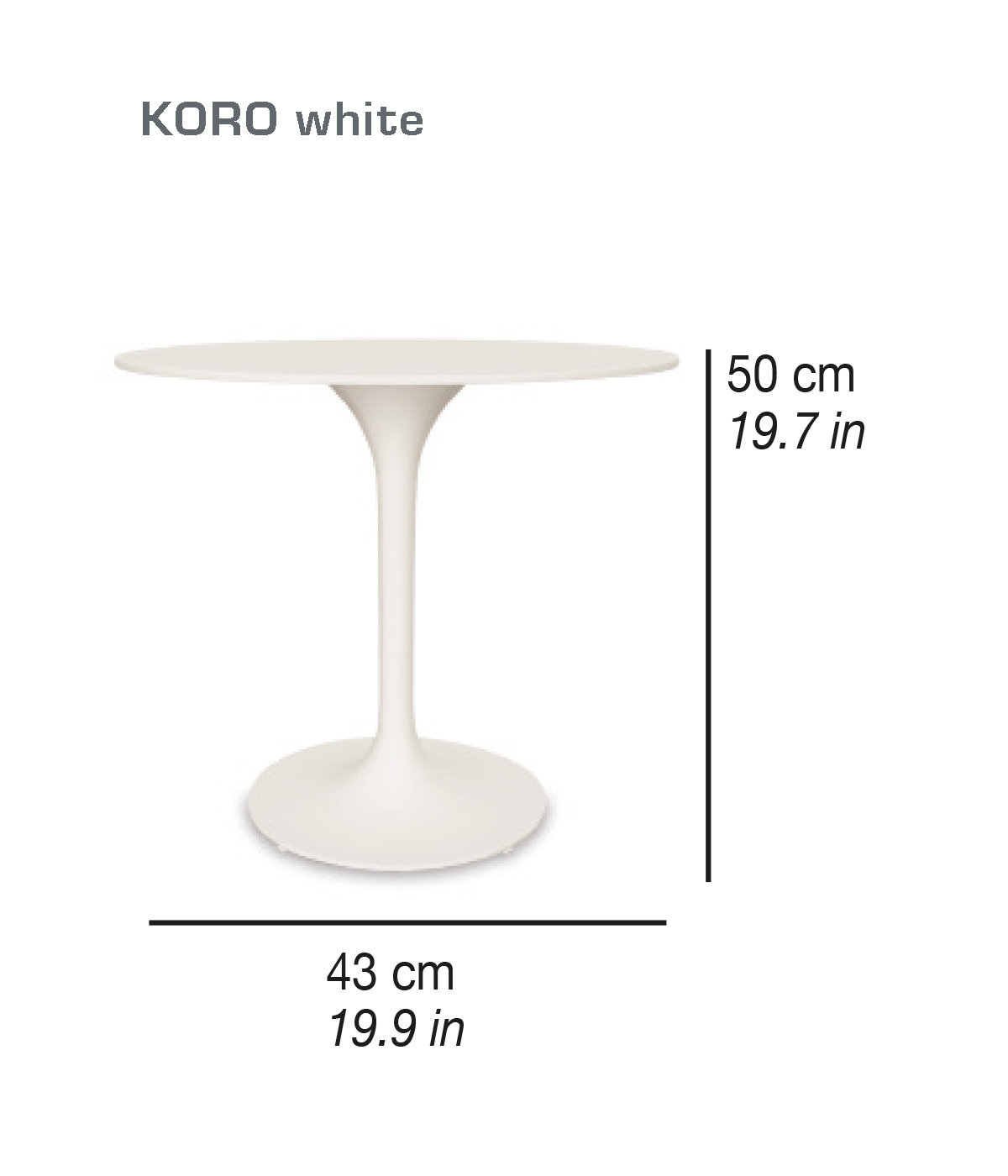 KORO | Side Table | White