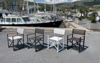 NAUSICAA ARM TEAK | Sedie regista in alluminio